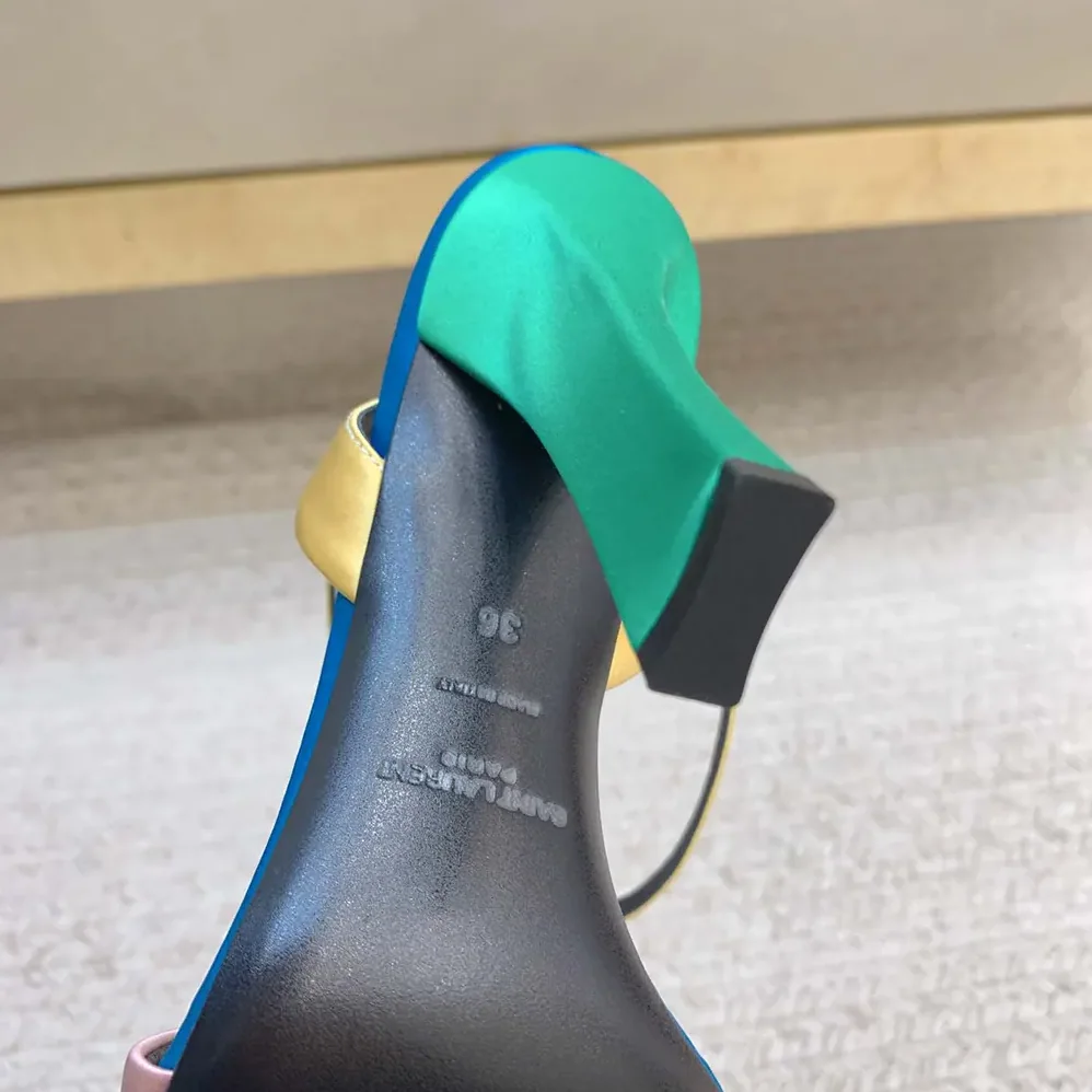 Saint Laurent YSL Dominique Sandals in Satin Crepe for Women Saint Laurent YSL Dominique Sandals in Satin Crepe for Women