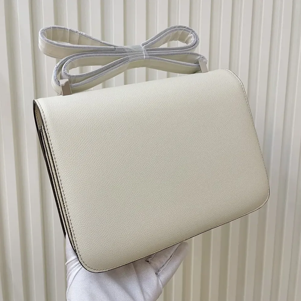 Hermes Constance 24 Bag Epsom Leather for Women in White/Silver