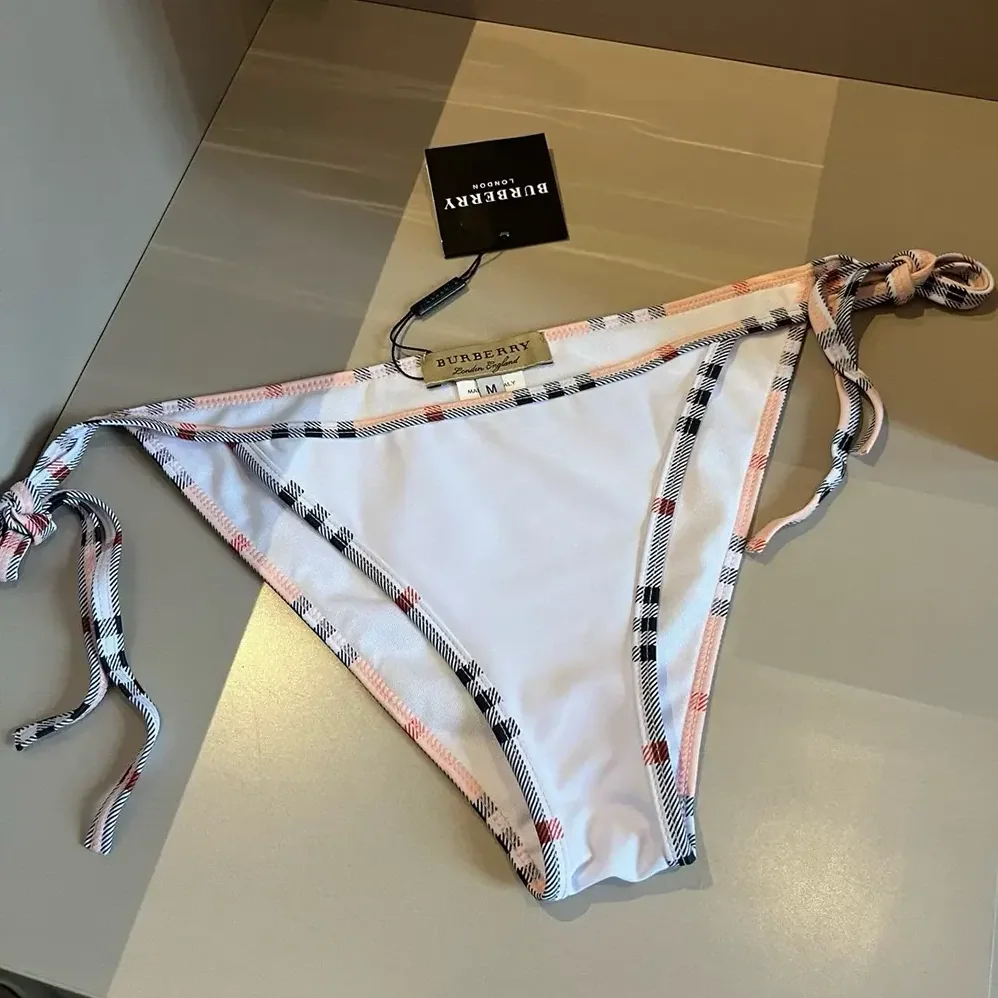 Burberry Check Trim Bikini for Women in White