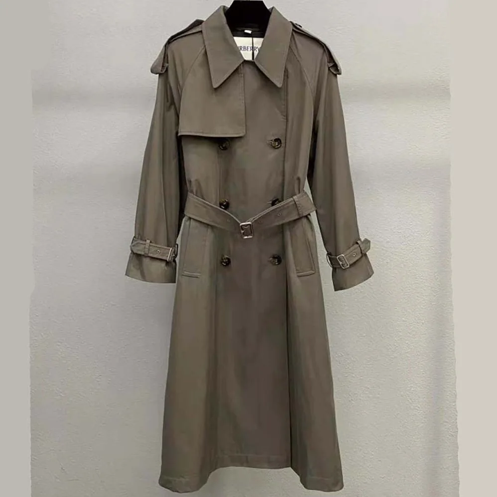 Burberry Long Castleford Trench Coat for Men in Green
