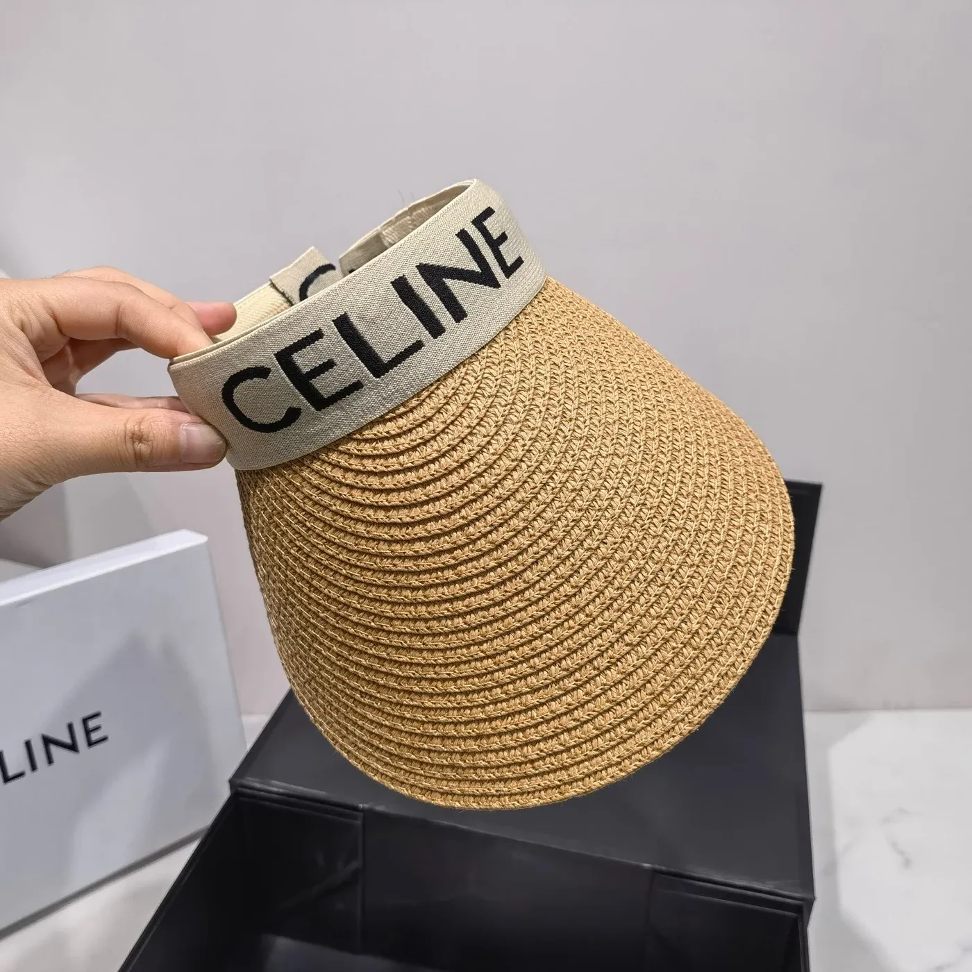Celine Sedge Summer Hat Brown Celine