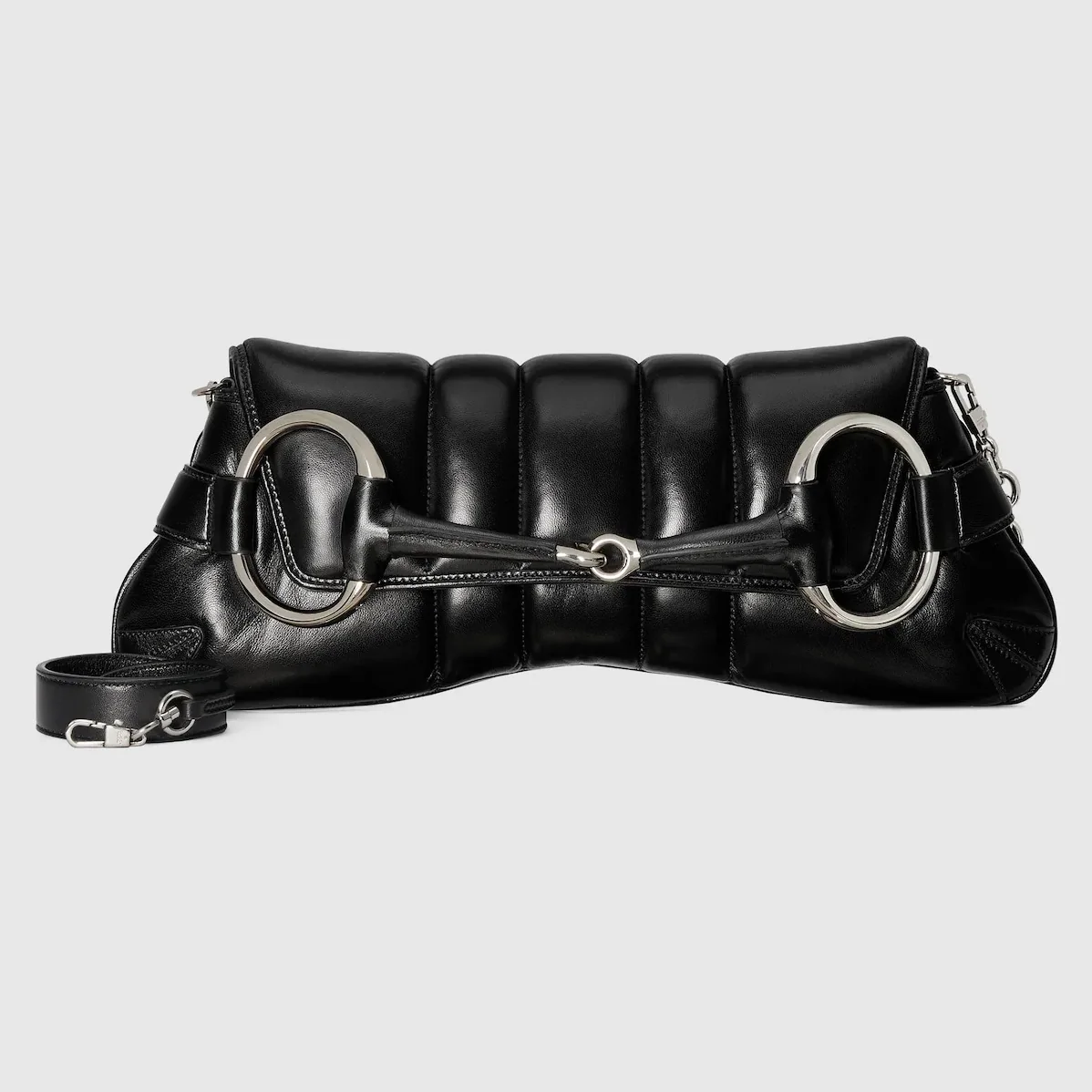 Gucci Horsebit Chain Medium Shoulder Bag Black 15 Inches/ Gucci Horsebit Chain Medium Shoulder Bag Black 15 Inches/