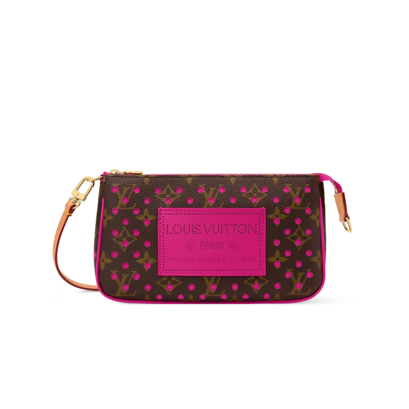 Louis Vuitton Pochette Accessoires Shoulder Bag / Monogram Perfo in Pop Crush Gold Hardware