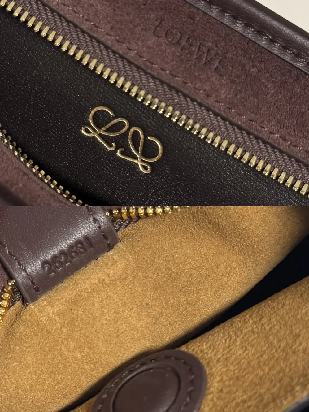 Loewe Mini Amazona 180 Bag in Suede for Women in Dark Chestnut Loewe Mini Amazona 180 Bag in Suede for Women in Dark Chestnut