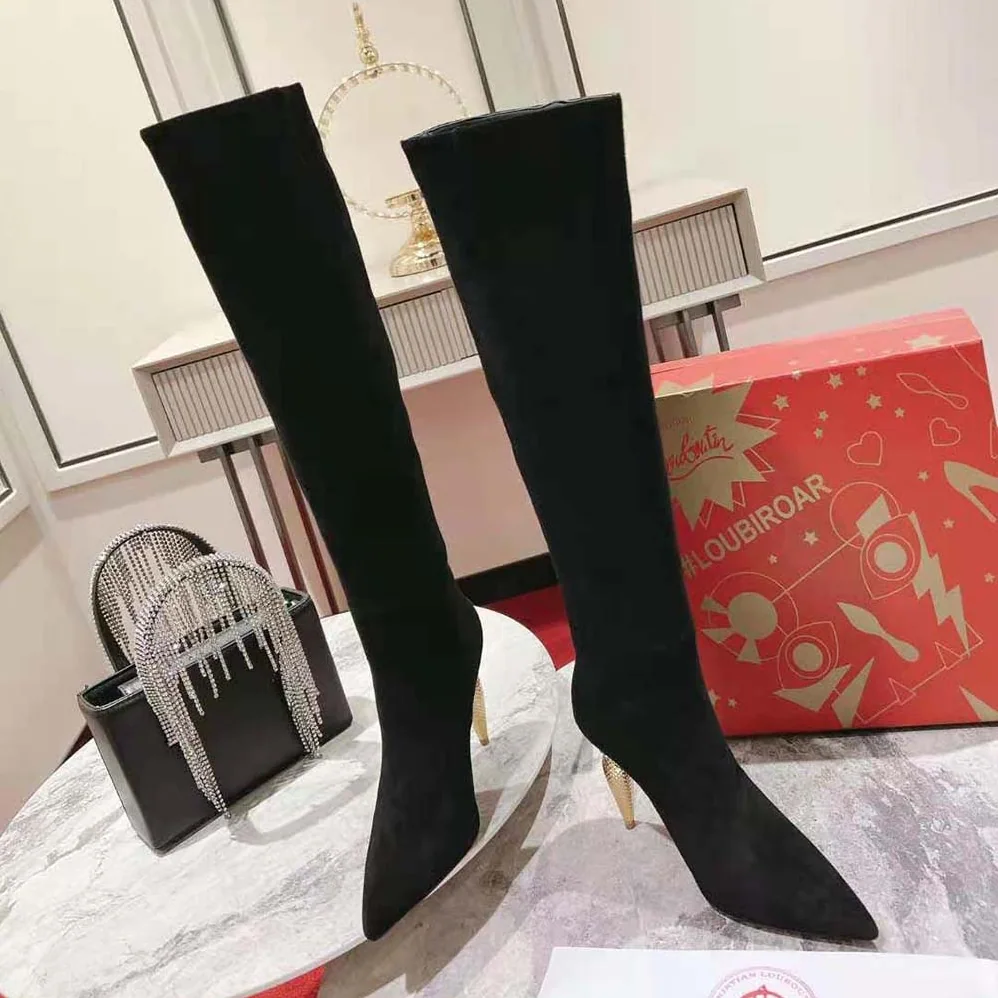 Christian Louboutin Lipbotta 100 mm Heel Height for Women in Black Christian Louboutin Lipbotta 100 mm Heel Height for Women in Black