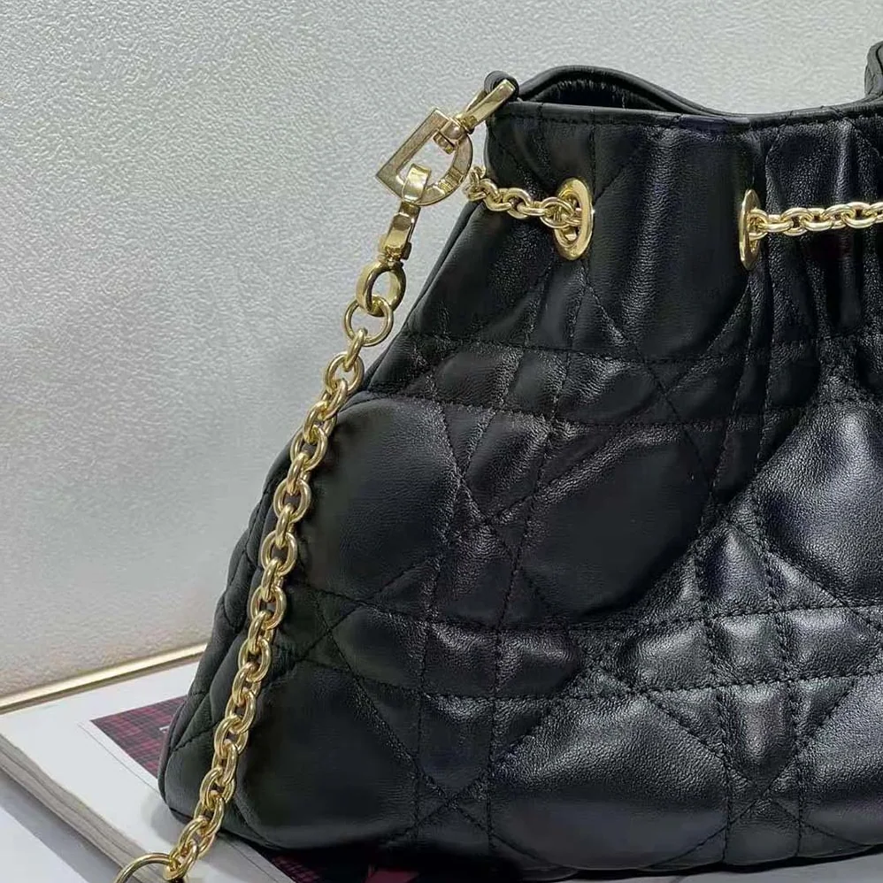 Dior Medium Dior Ammi Bag Black Supple Macrocannage Lambskin for Women Dior Medium Dior Ammi Bag Black Supple Macrocannage Lambskin for Women