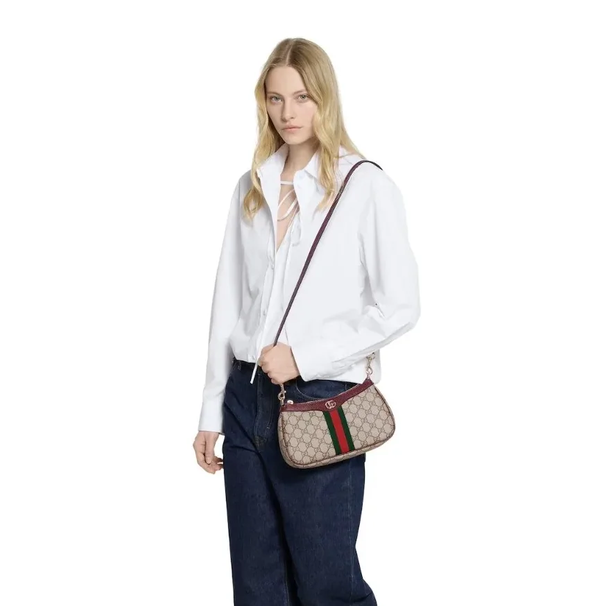 Gucci Ophidia Small Shoulder Bag in Beige/ Brown Gold Hardware Gucci Ophidia Small Shoulder Bag in Beige/ Brown Gold Hardware