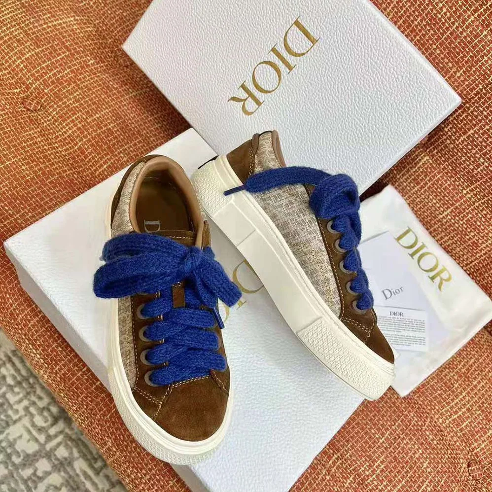 Dior B33 Sneaker Brown and Cream Dior Oblique Jacquard and Brown Suede for Men Dior B33 Sneaker Brown and Cream Dior Oblique Jacquard and Brown Suede for Men