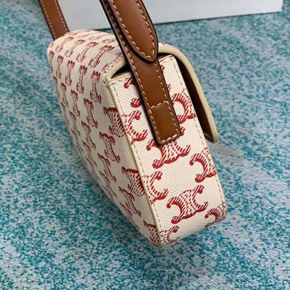 Celine Triomphe Shoulder Bag in Triomphe Canvas and Calfskin for Women Celine Triomphe Shoulder Bag in Triomphe Canvas and Calfskin for Women