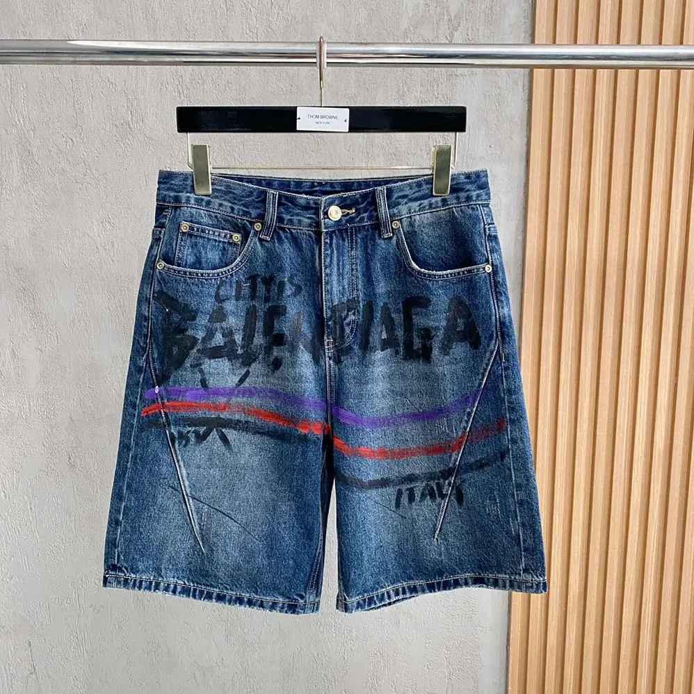 Balenciaga Folded Shorts in Dirty Vintage Blue for Men Balenciaga Folded Shorts in Dirty Vintage Blue for Men