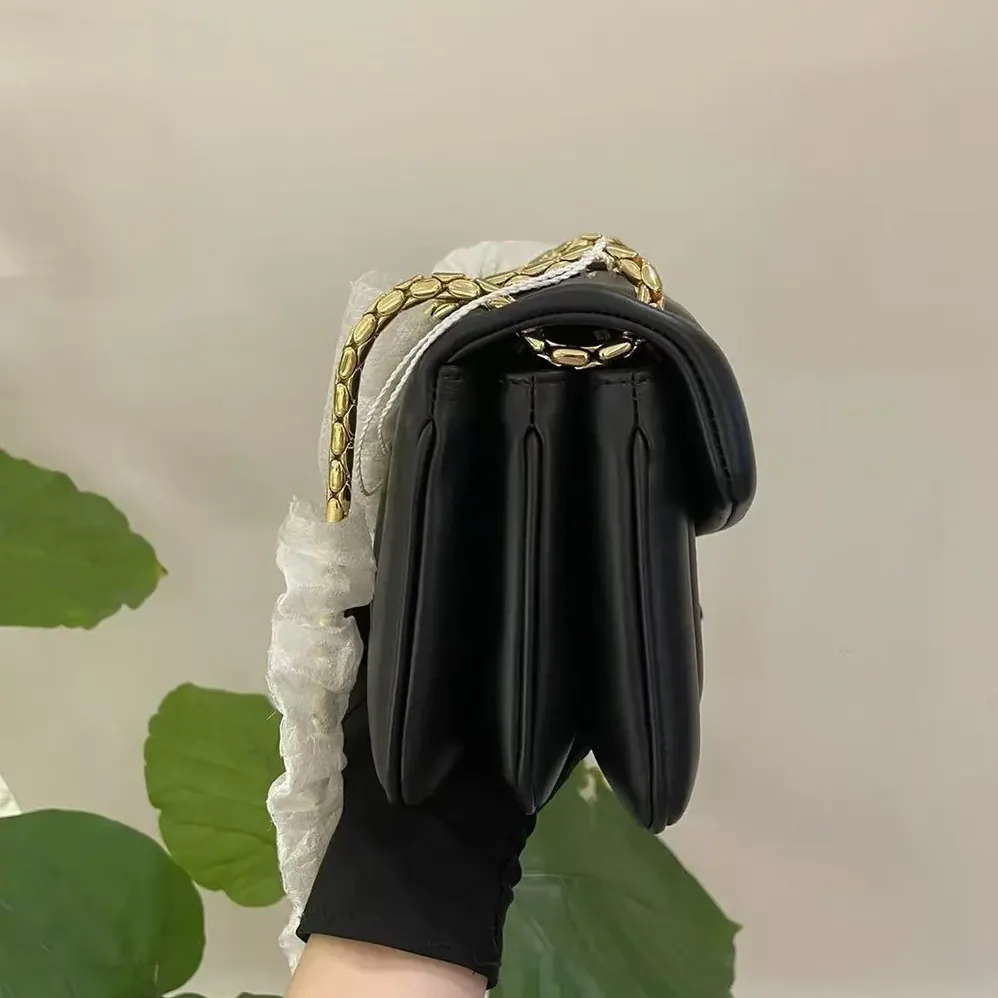 Bvlgari Serpenti Reverse Shoulder Bag for Women in Black