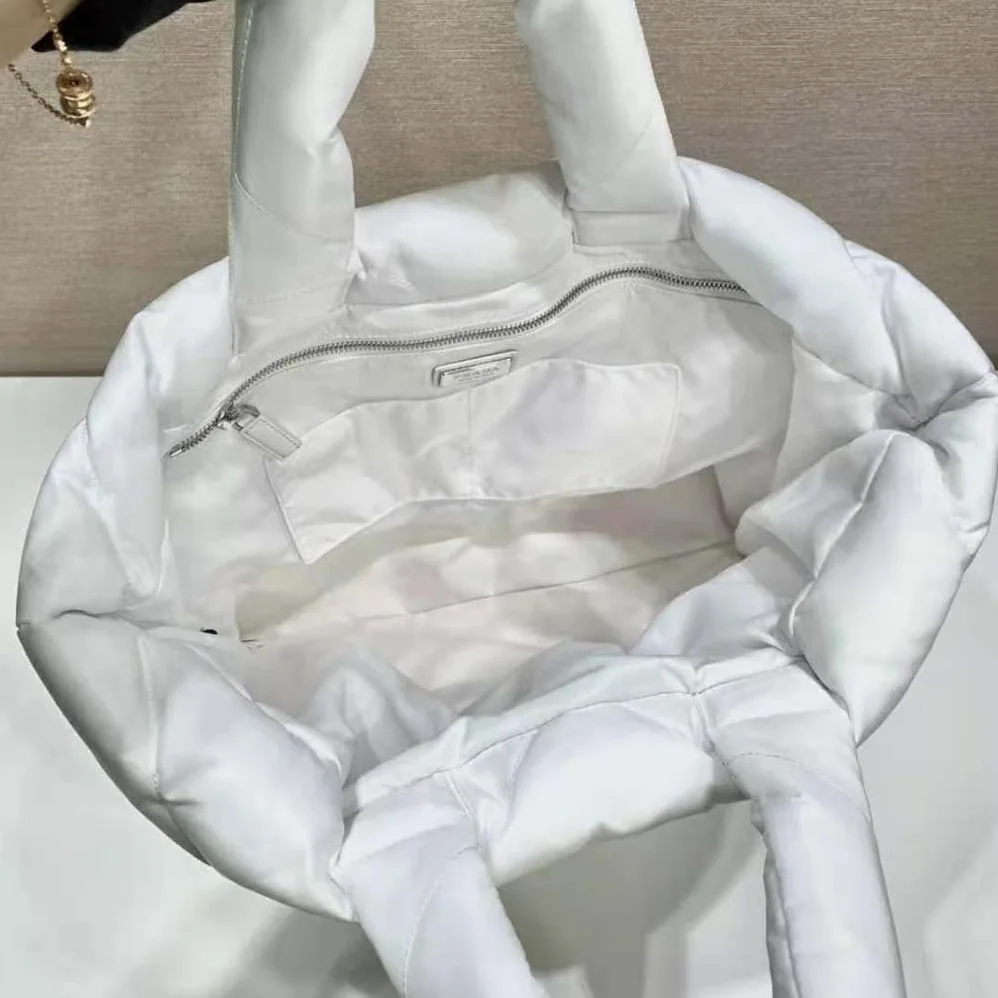 Prada Padded Re-Nylon Tote Bag for Women in White