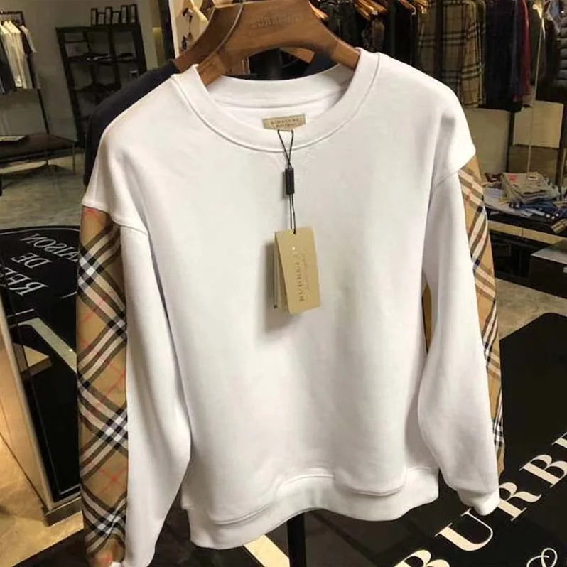 Burberry Vintage Check Detail Cotton Blend Sweatshirt for Unisex