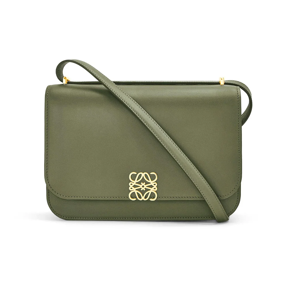 Loewe Goya Bag in Silk Calfskin for Women in Green