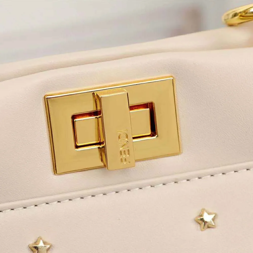 Fendi Peekaboo XS Leather Mini-Bag for Women in White