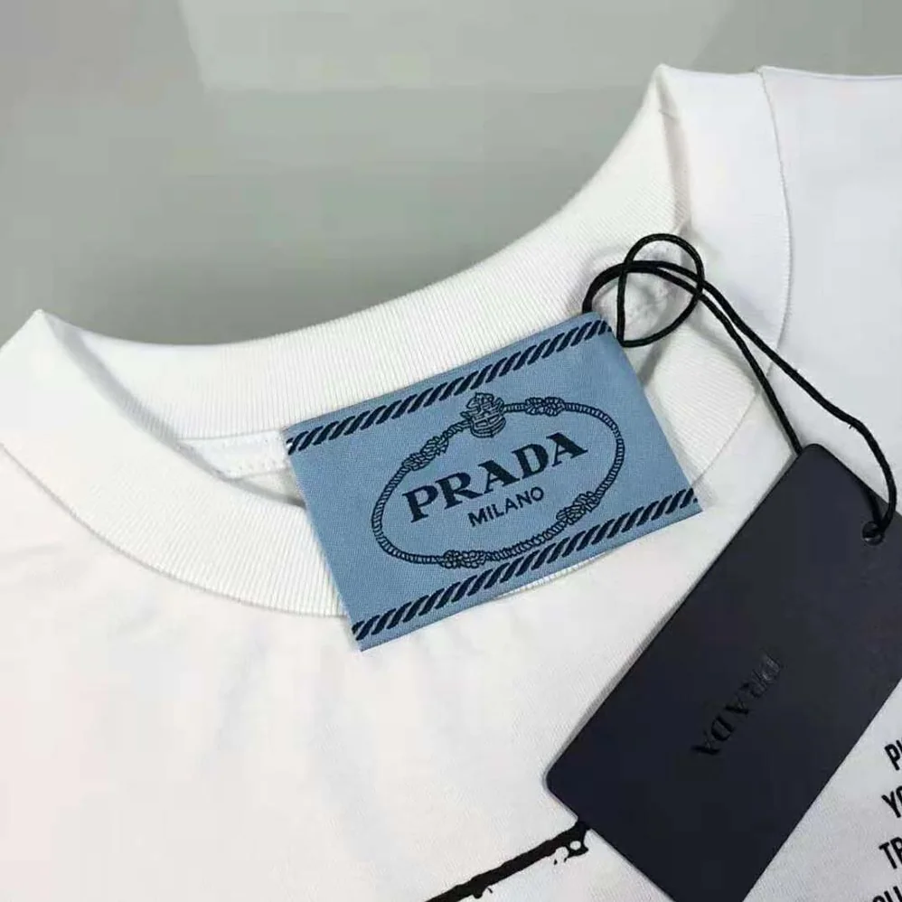 Prada Printed Jersey T-shirt for Women in White