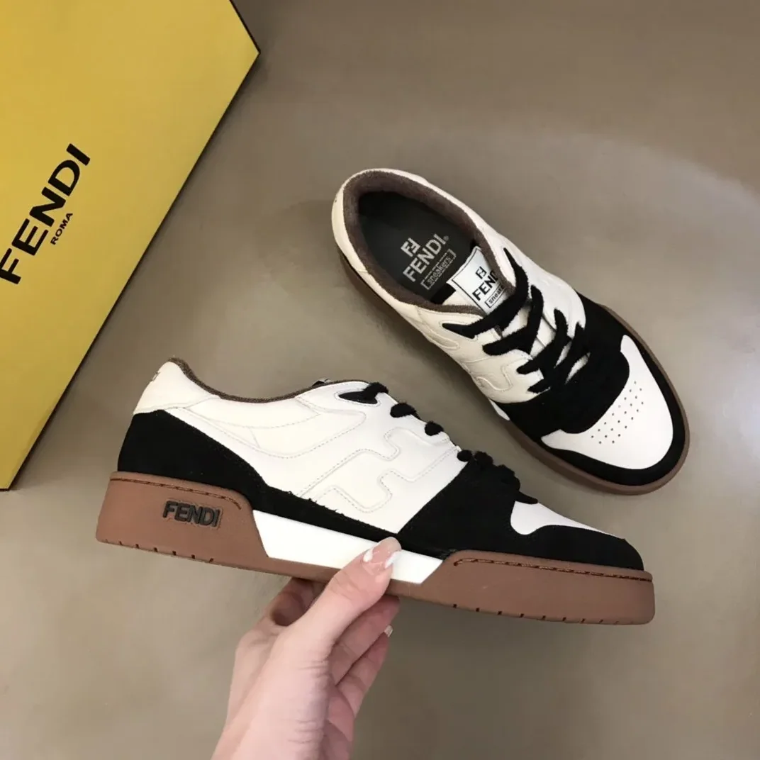 Fendi FD Match Low Tops Sneakers Brown 7E1493AHH2F1FZB