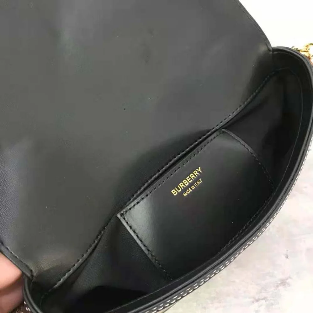 Burberry Top Handle Note Bag with Logo for Women in engraved Studs