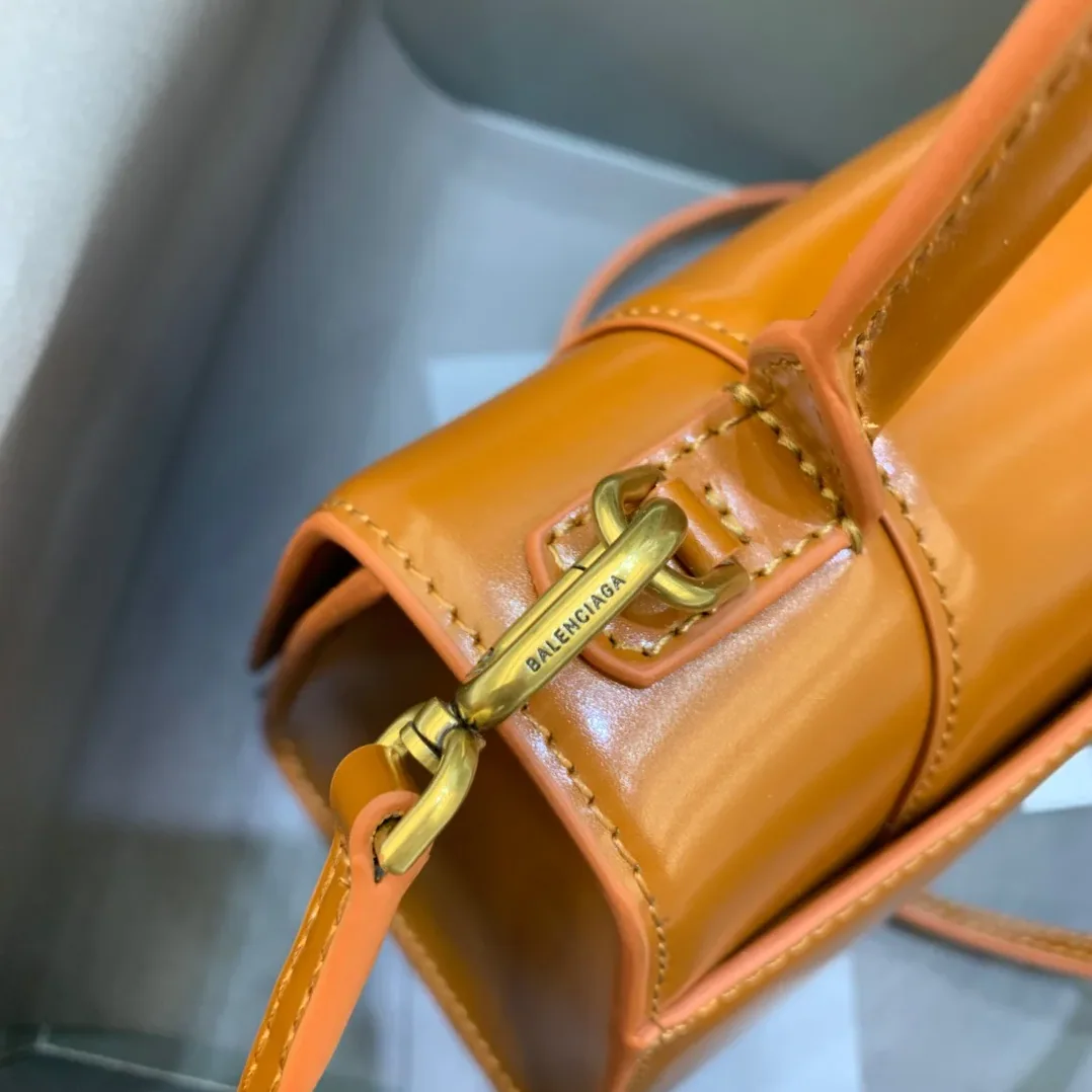 Balenciaga Hourglass Small Handbag In Brown