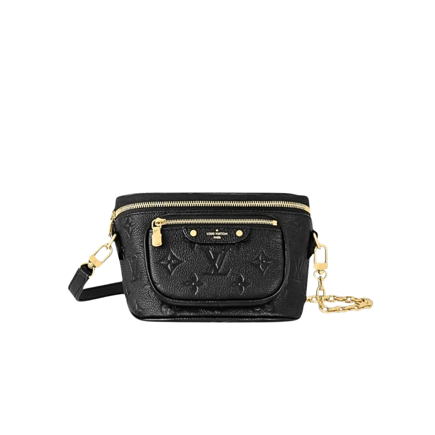Louis Vuitton Mini Bumbag / Monogram Empreinte Gold Hardware Black