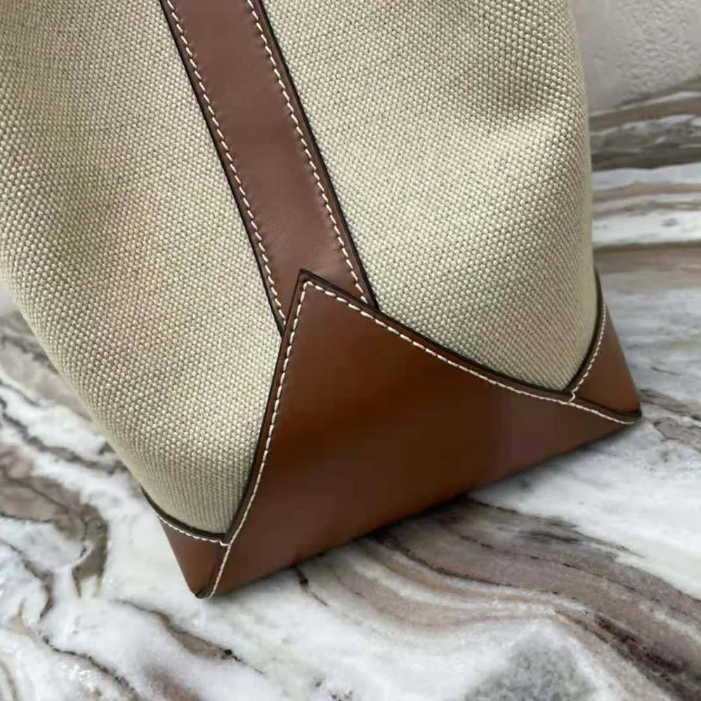 Celine Cabas Marin in Textile and Calfskin for Women Celine Cabas Marin in Textile and Calfskin for Women