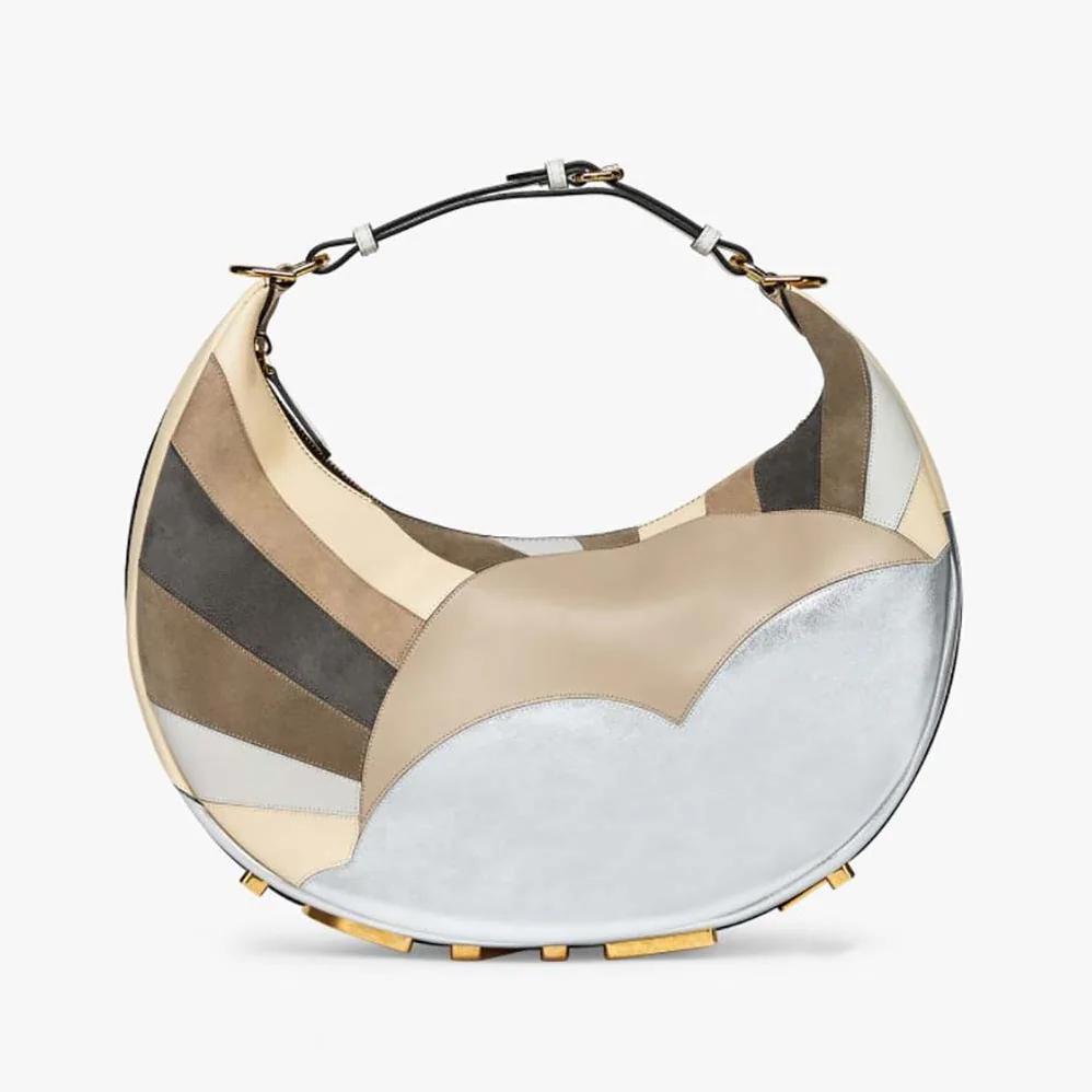 Fendi Fendigraphy Medium Leather Bag with Multicolor Inlay for Women