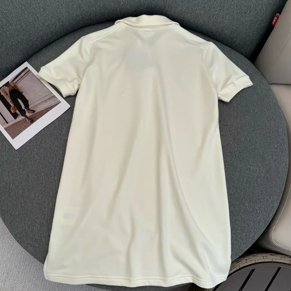 Prada Short Fleece Natural Dress in Flared for Women Prada Short Fleece Natural Dress in Flared for Women