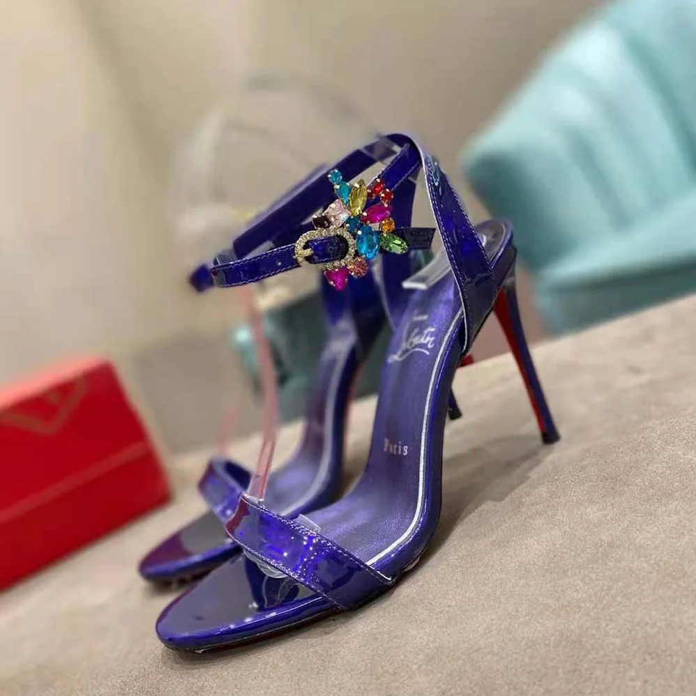 Christian Louboutin Goldie Joli 100 mm Heel Height for Women in Purple Christian Louboutin Goldie Joli 100 mm Heel Height for Women in Purple