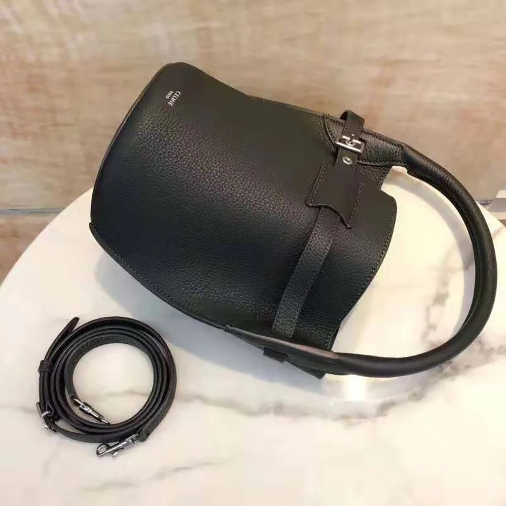 Celine Big Bag Nano Bucket in Supple Grained Calfskin for Women in Black