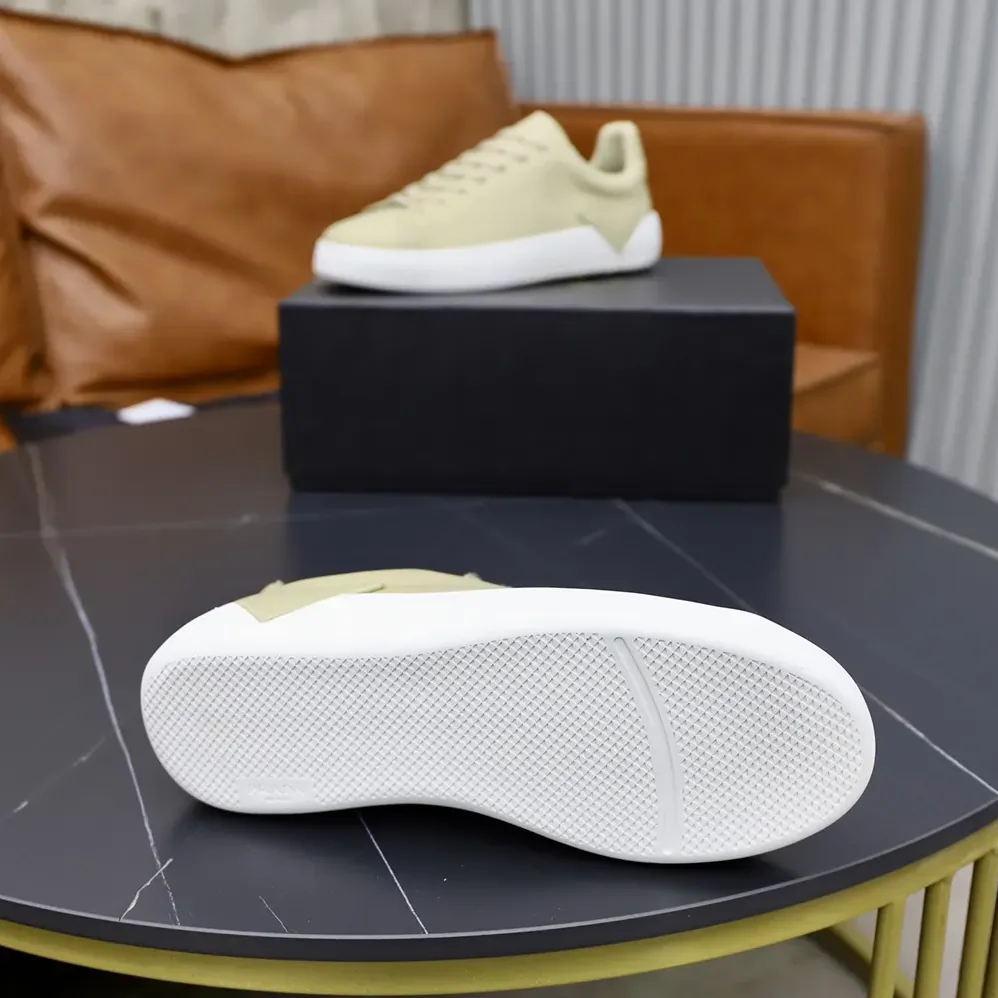 Prada Court Leather Sneakers for Unisex in Desert Beige Prada Court Leather Sneakers for Unisex in Desert Beige