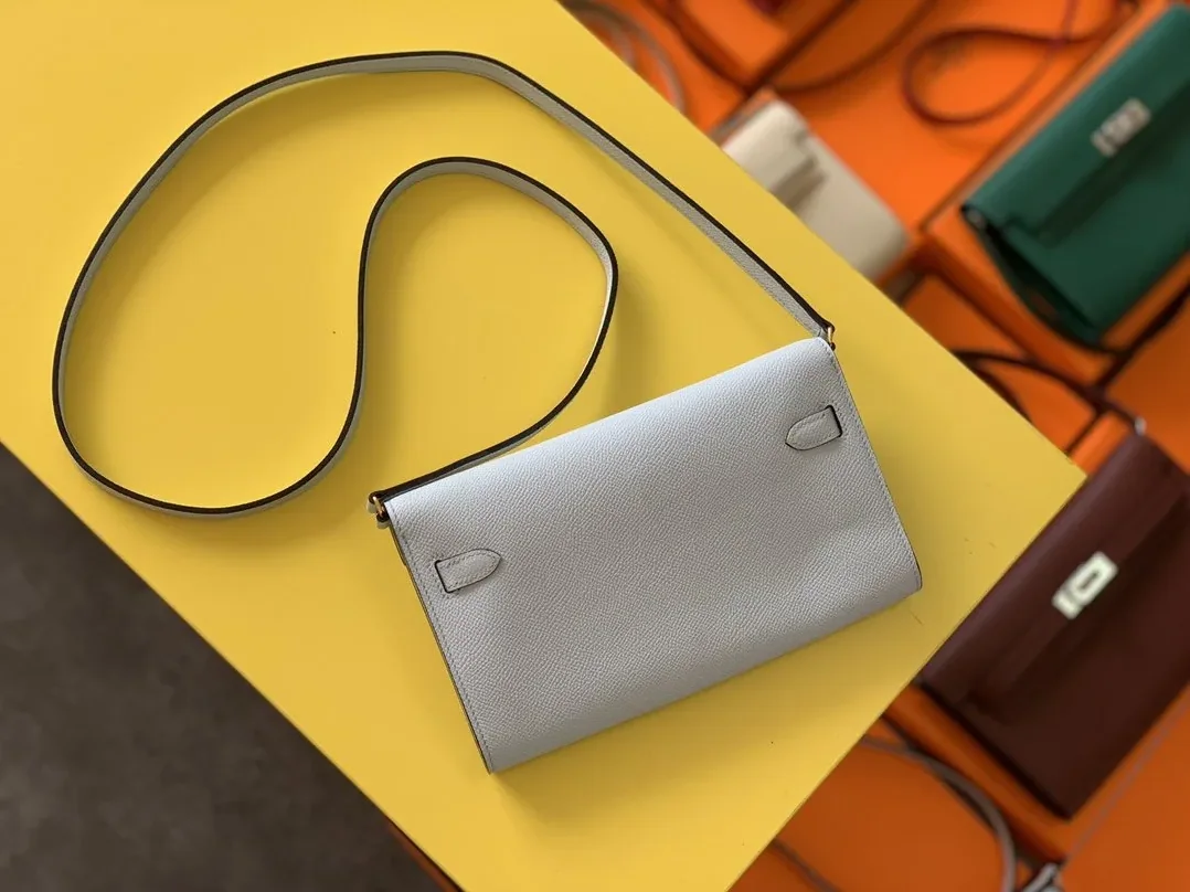 Hermes Kelly Wallet To Go Woc Epsom White