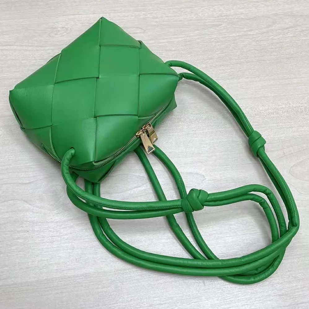 Bottega Veneta Mini Cassette Camera Bag for Women in Green