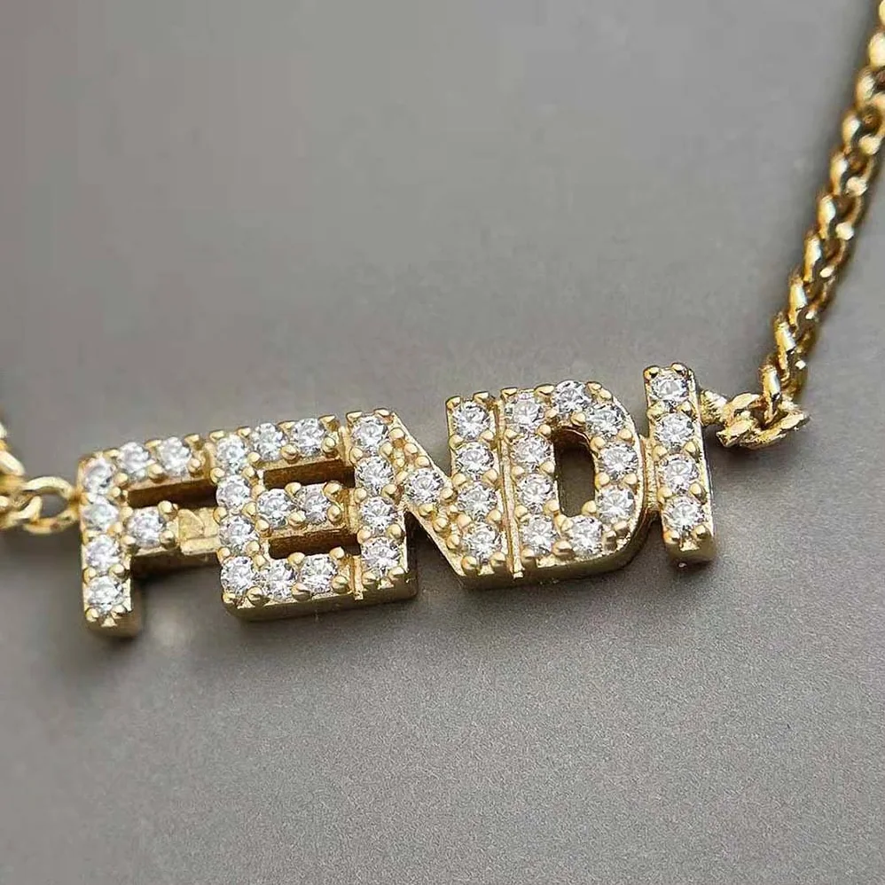 Fendi Signature Necklace Gold for Women in Colored Fendi Signature Necklace Gold for Women in Colored