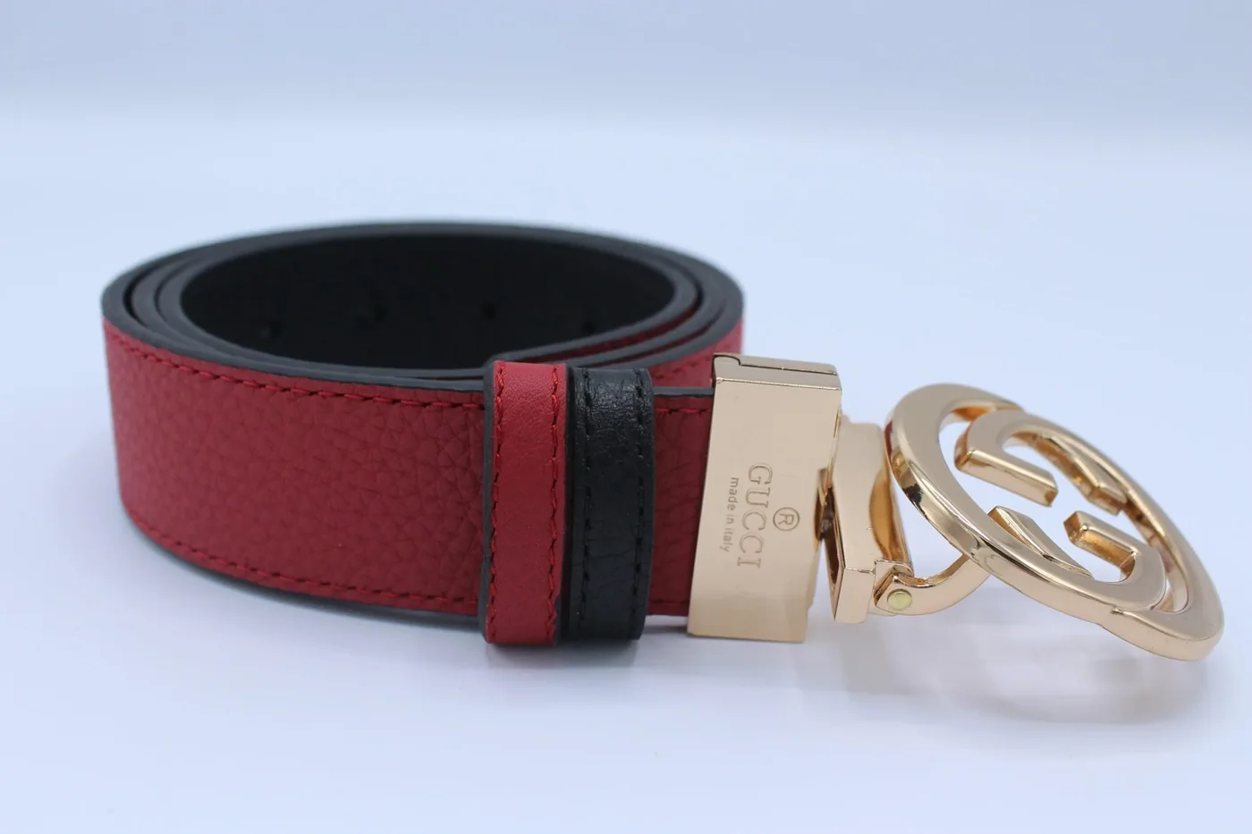 Reversible GG Buckle Leather Belt