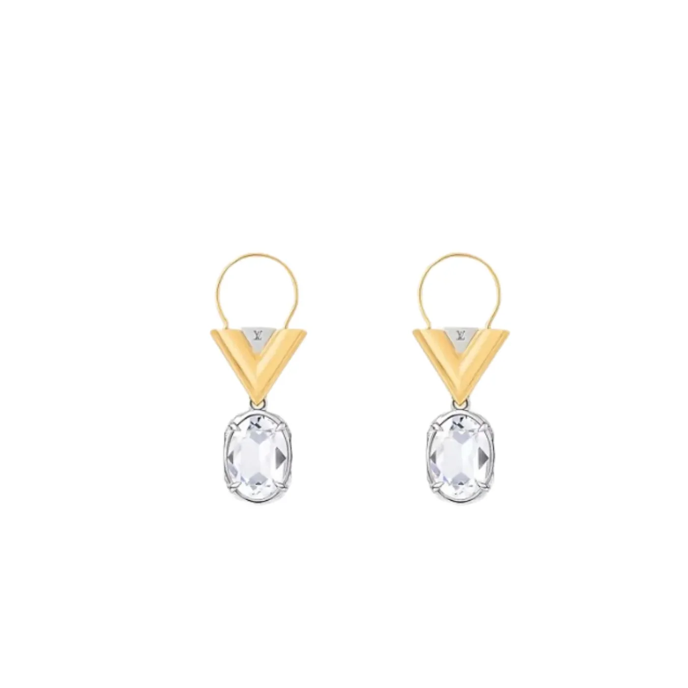 Louis Vuitton V for Vuitton Earrings Golden Louis Vuitton V for Vuitton Earrings Golden