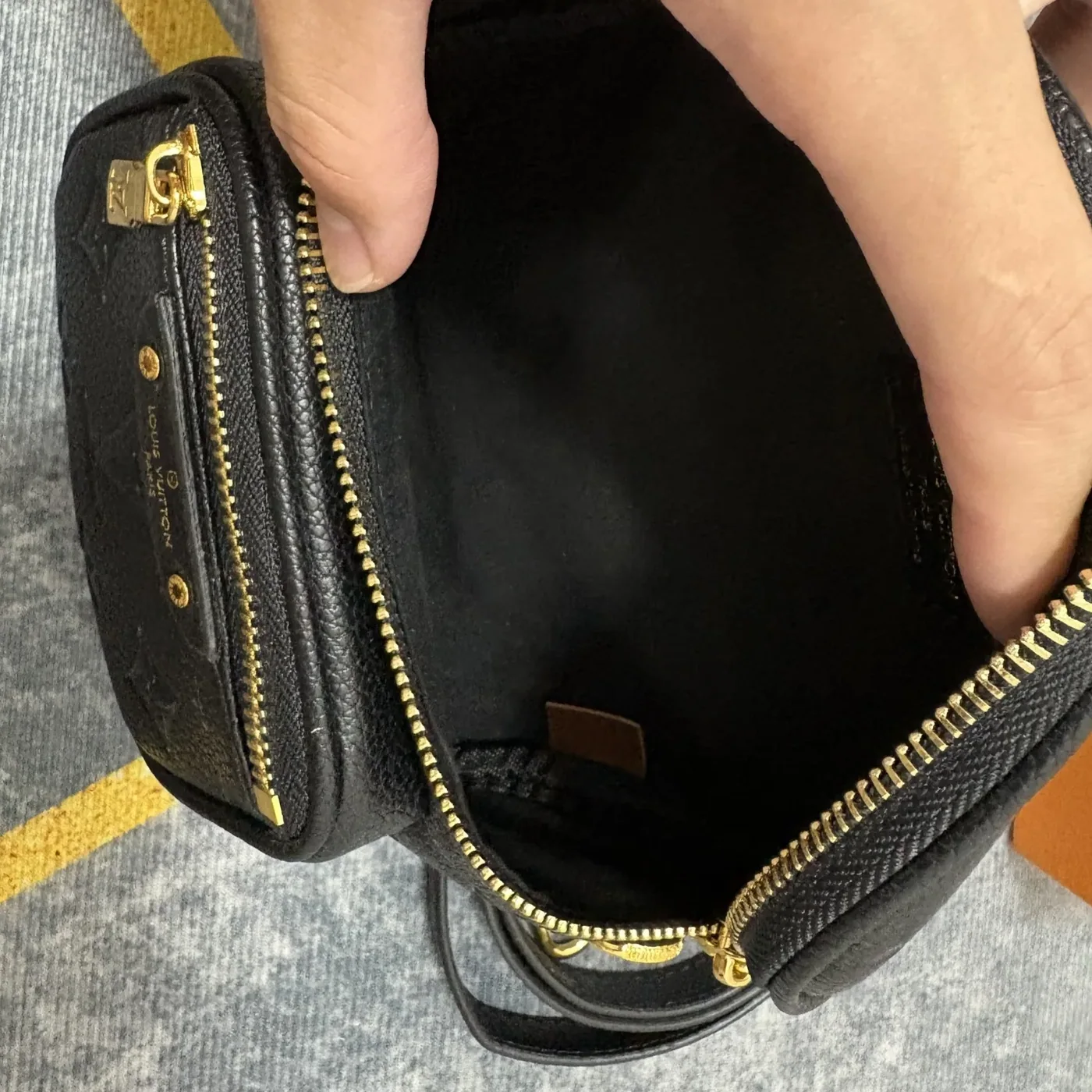 Louis Vuitton Mini Bumbag / Monogram Empreinte Gold Hardware Black