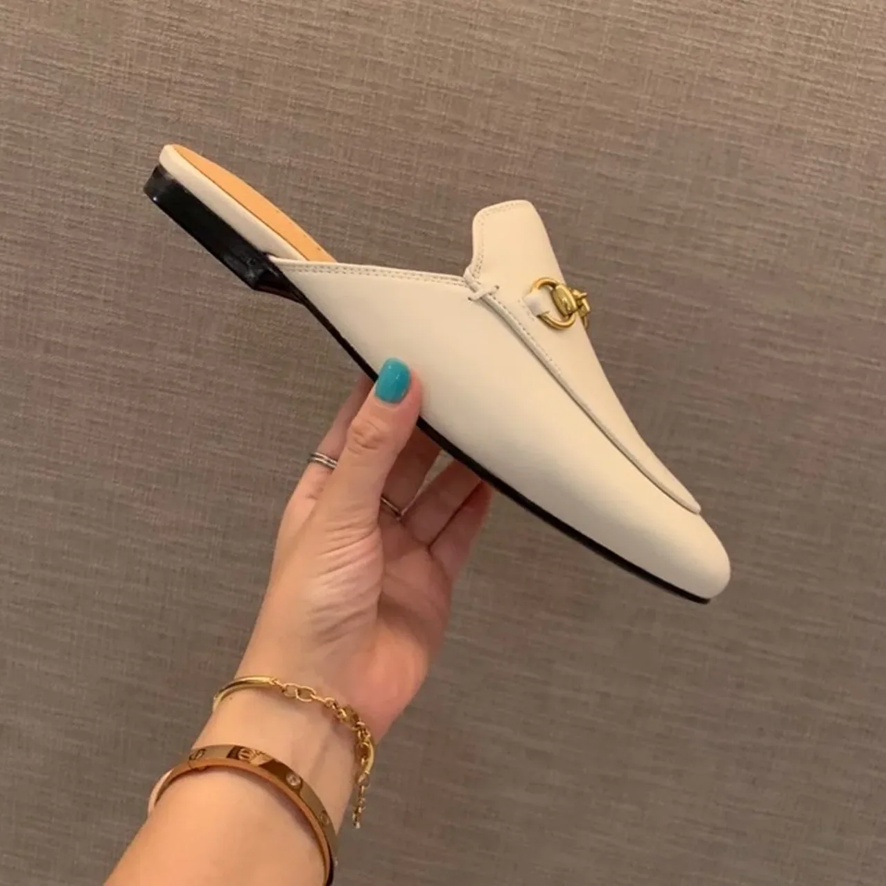 Gucci Princetown Slipper White GG for Women Gucci Princetown Slipper White GG for Women