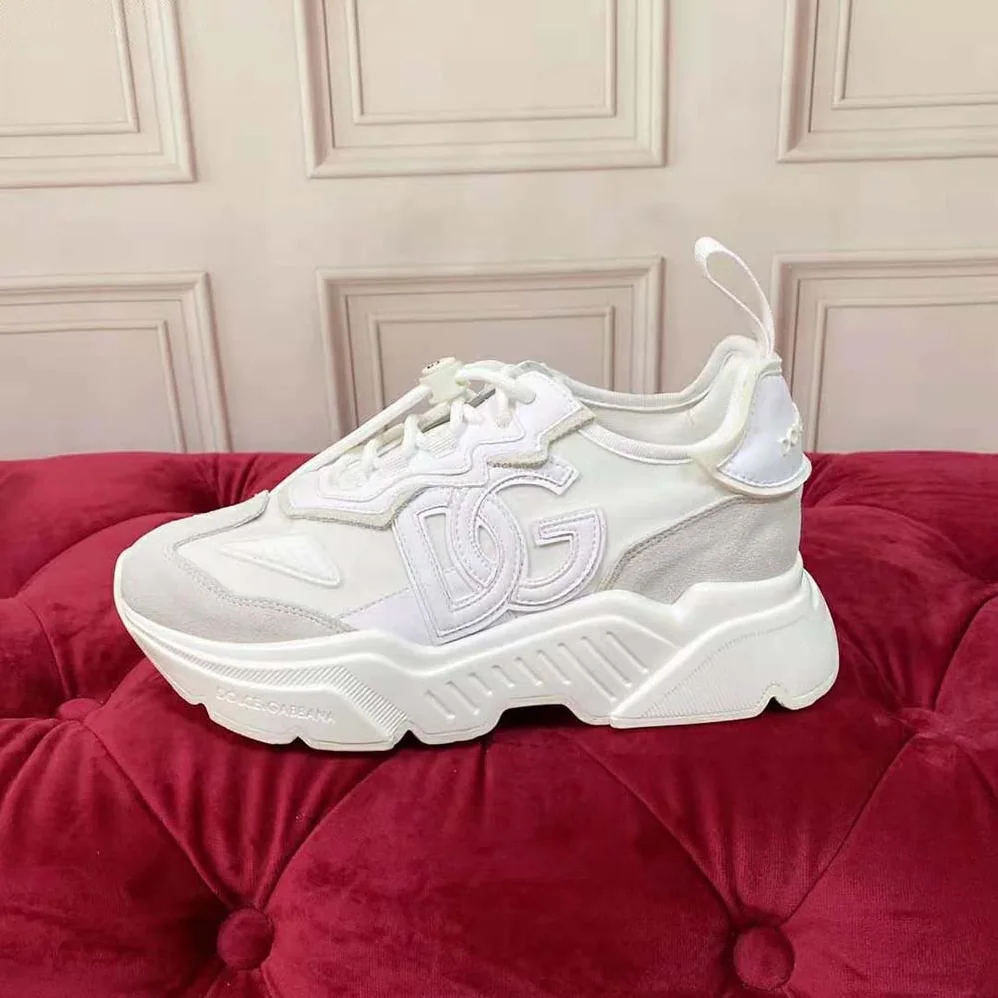 Dolce Gabbana D&G Mixed-materials Daymaster Sneakers for Women in White Dolce Gabbana D&G Mixed-materials Daymaster Sneakers for Women in White
