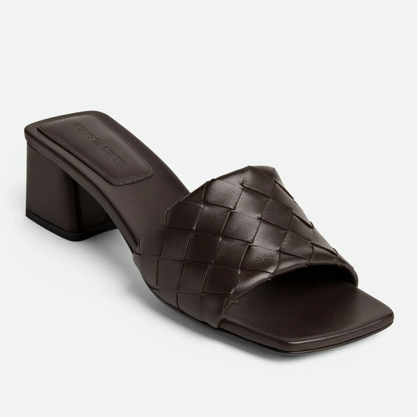 Bottega Veneta Parco Mule Mid Heel Fondant Bottega Veneta Parco Mule Mid Heel Fondant