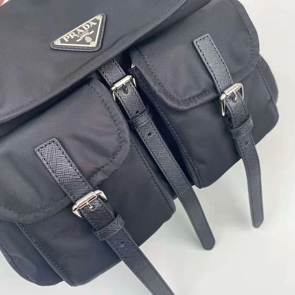 Prada Nylon Shoulder Bag for Women in Black