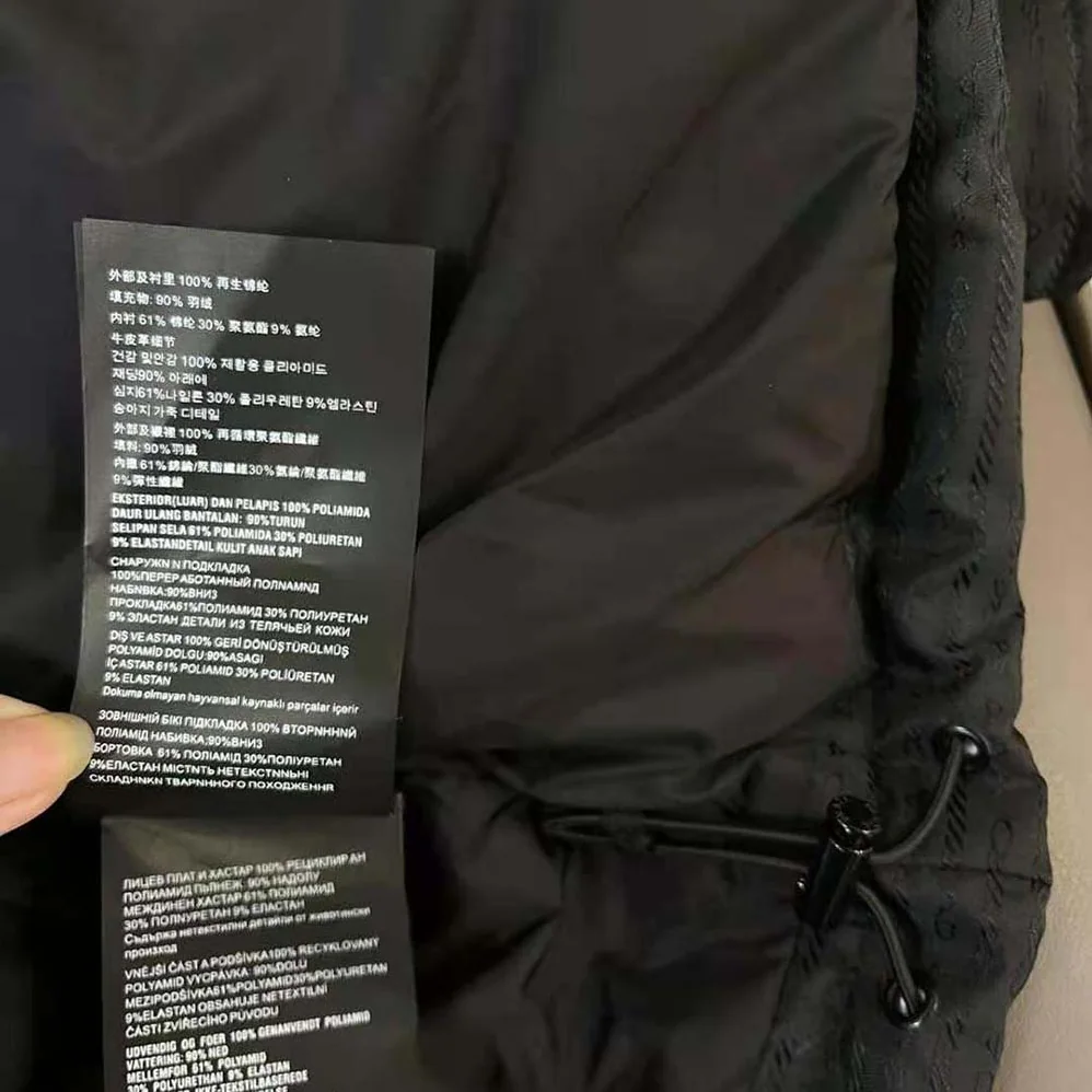 Prada Re-Nylon Hooded Down Jacket for Men in Black Prada Re-Nylon Hooded Down Jacket for Men in Black