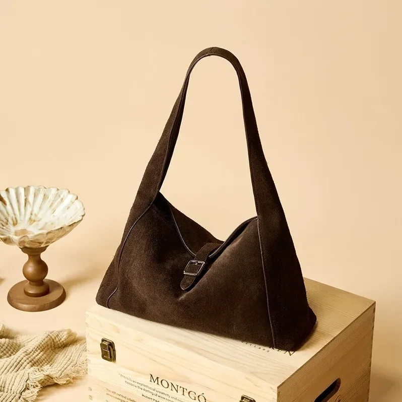 Suede-textured Lightweight And Stylish Premium Single for Women's in shoulder Bag