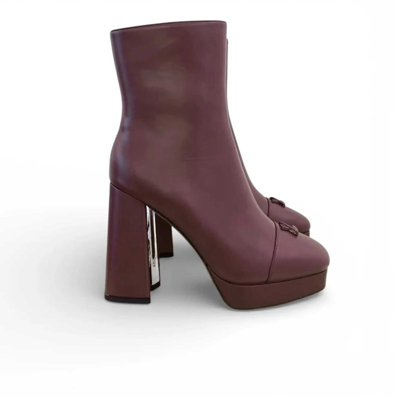 Louis Vuitton Swing Platform Ankle Boots Bordeaux Red