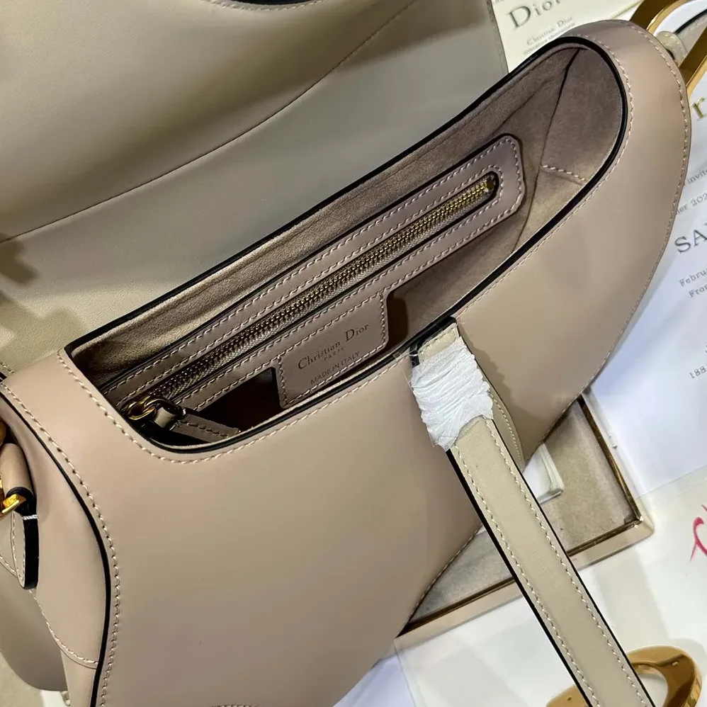 Dior Saddle Bag with Strap Two-Tone Biscuit and Trench Beige Supple Calfskin for Women Dior Saddle Bag with Strap Two-Tone Biscuit and Trench Beige Supple Calfskin for Women