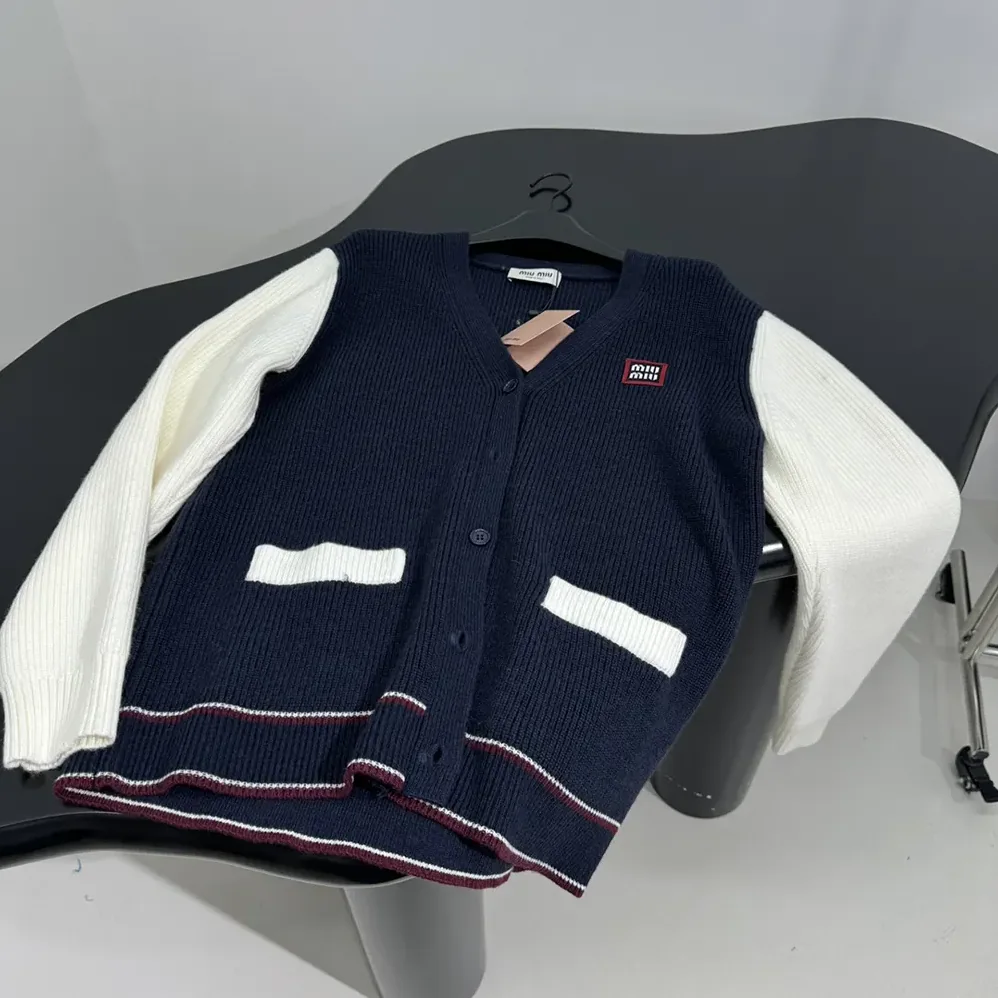 Miu Miu Wool and Cashmere Cardigan for Women Miu Miu Wool and Cashmere Cardigan for Women
