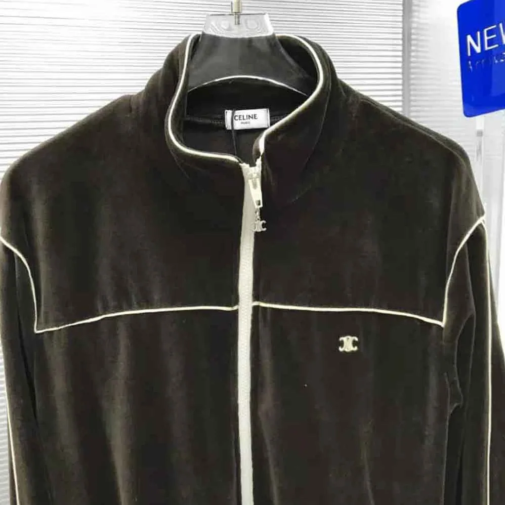 Celine Triomphe Jersey Sweatshirt in Velvet for Women
