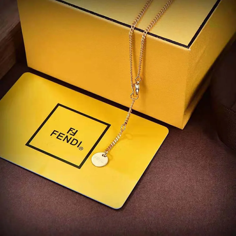 Fendi Signature Necklace Gold for Women in colored Fendi Signature Necklace Gold for Women in colored