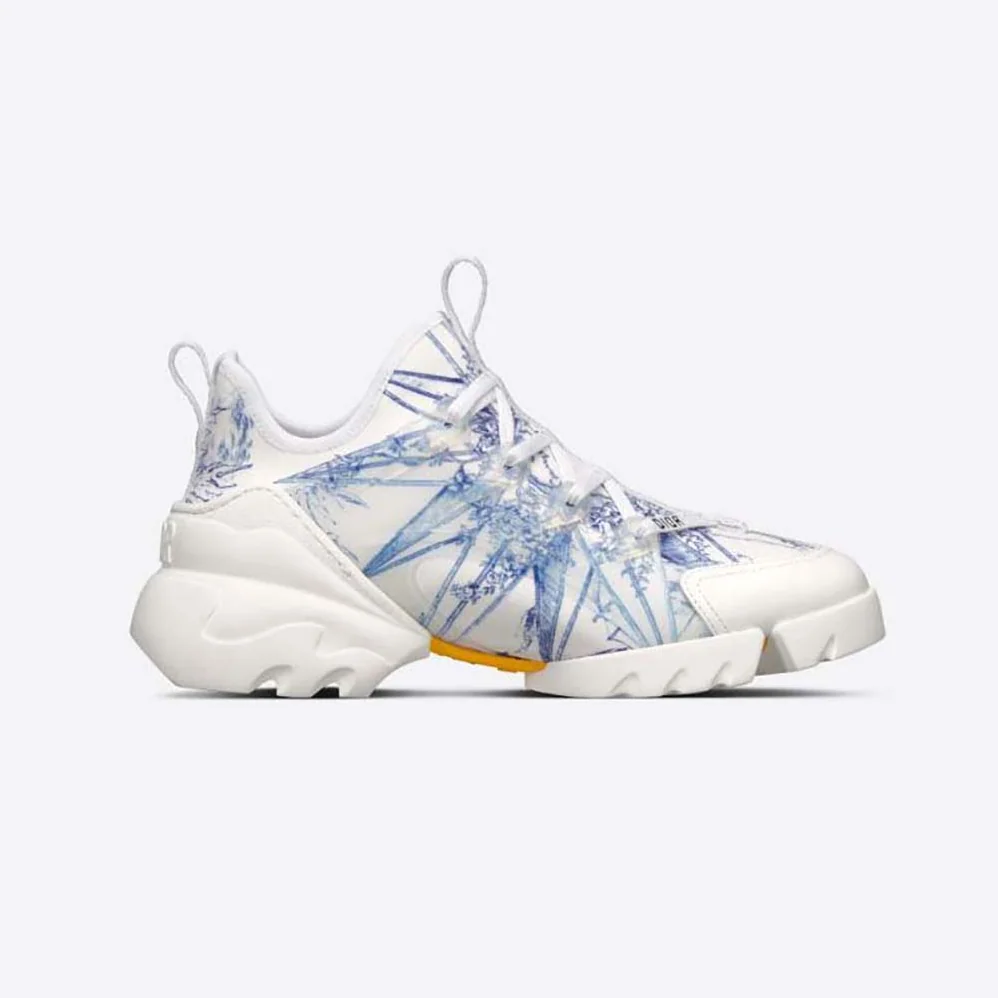 Dior D-Connect Sneaker Blue Multicolor Technical Fabric with Rêve D'Infini Print for Women