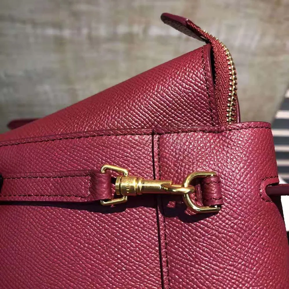 Celine Pico Belt Bag in Grained Calfskin for Women in Maroon