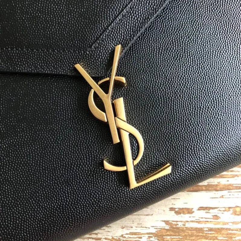 Saint Laurent Cassandra Flap-Front Crossbody Bag Black / YSL